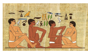 Egyptische muurschildering